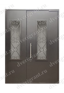 Двустворчатая металлическая дверь 14-022