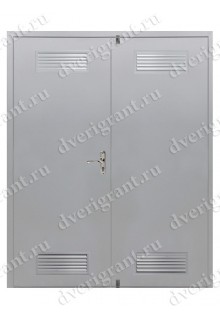 Двустворчатая металлическая дверь 10-027