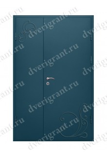 Двустворчатая металлическая дверь 10-028