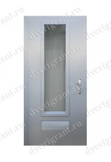 Металлическая дверь с вентиляционной решеткой - 10-93