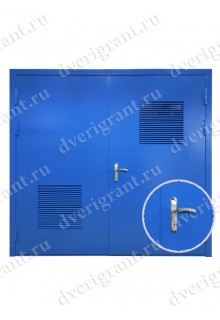 Металлическая дверь с вентиляционной решеткой - 11-05