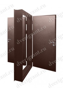 Двойная металлическая дверь - модель - 17-048