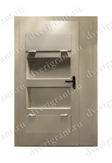Металлическая дверь с вентиляционной решеткой - 13-009