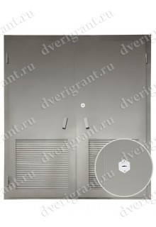 Металлическая дверь с вентиляционной решеткой - 13-018